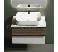 Тумба под раковину со столешницей Sancos Delta 80 дуб светлый, белый, столешница бежевая