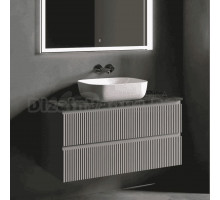 Тумба под раковину со столешницей Sancos Snob R 100 doha soft, столешница черный мрамор