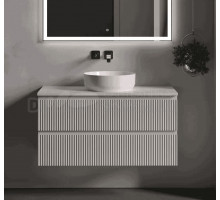 Тумба под раковину со столешницей Sancos Snob R 100 beige soft, столешница бежевая