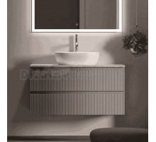 Тумба под раковину со столешницей Sancos Snob R 100 doha soft, столешница бежевая, с отв. под смеситель