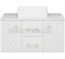 Тумба с раковиной Brevita Shanel 100 подвесная, белая