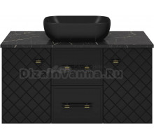 Тумба с раковиной Brevita Shanel 100 подвесная, черная