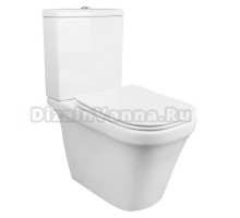 Унитаз напольный Azario Formal 370х315х790 безободковый, в комплекте с бачком и сиденьем микролифт (AZ-1353B)