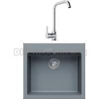 Комплект Мойка Tolero Classic R-111 грей + Смеситель MEGA Ege MG-PL10 хром