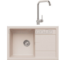 Комплект Мойка Tolero Classic R-112 саванна + Смеситель MEGA Didim MG-CM107 хром