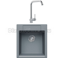 Комплект Мойка Tolero Classic R-117 грей + Смеситель MEGA Didim MG-CM107 хром