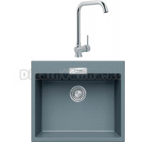 Комплект Мойка Tolero Loft TL-580 грей + Смеситель MEGA Didim MG-CM107 хром