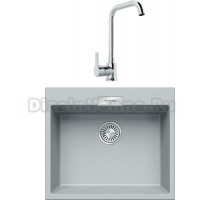 Комплект Мойка Tolero Loft TL-580 платина + Смеситель MEGA Ege MG-PL10 хром