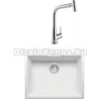 Комплект Мойка Tolero Loft TL-580 туман + Смеситель MEGA Life MG-TK09 хром