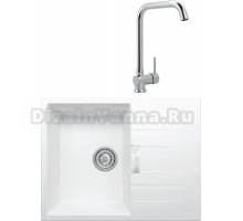 Комплект Мойка Tolero Loft TL-650 туман + Смеситель MEGA Didim MG-CM107 хром