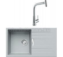 Комплект Мойка Tolero Loft TL-750 платина + Смеситель MEGA Life MG-TK09 хром