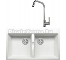 Комплект Мойка Tolero Loft TL-862 туман + Смеситель MEGA City MG- ZRV104 хром