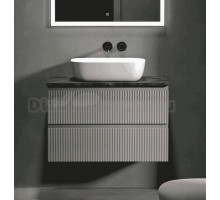 Тумба под раковину со столешницей Sancos Snob R 80 doha soft, столешница черный мрамор