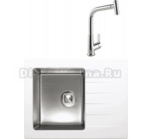 Комплект Мойка Tolero Twist TTS-660 туман + Смеситель MEGA Life MG-TK09 хром