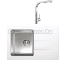 Комплект Мойка Tolero Twist TTS-760 туман + Смеситель MEGA Mega MG-SUN03