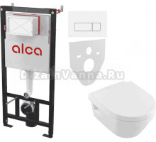 Комплект Унитаз подвесной Villeroy & Boch Omnia Architectura 5684HR01 + Инсталляция AlcaPlast AM101/1120-4:1 RU M570-0001 кнопка смыва белая