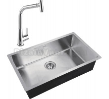 Комплект Мойка Zorg Inox R 7444 + Смеситель MEGA Life MG-TK09 хром