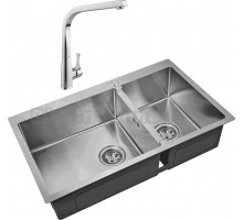 Комплект Мойка Zorg Inox R 78-2-51 L + Смеситель MEGA Mega MG-SUN03