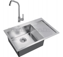 Комплект Мойка Zorg Inox R 7851 L + Смеситель MEGA City MG- ZRV104 хром