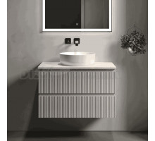 Тумба под раковину со столешницей Sancos Snob R 80 beige soft, столешница бежевая