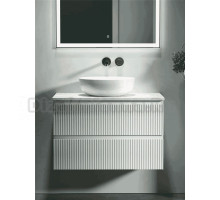 Тумба под раковину со столешницей Sancos Snob R 80 bianco, столешница бежевая