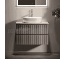 Тумба под раковину со столешницей Sancos Snob R 80 doha soft, столешница бежевая, с отв. под смеситель