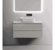 Тумба под раковину со столешницей Sancos Snob T 100 beige soft, столешница бежевая