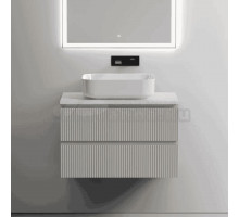 Тумба под раковину со столешницей Sancos Snob T 80 beige soft, столешница бежевая