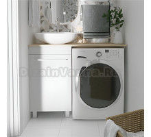 Тумба под раковину со столешницей 1MarKa Wash 110 дуб сонома