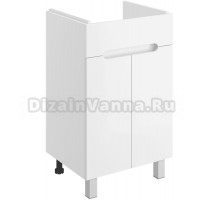 Тумба под раковину без столешницы DIWO Коломна 50 напольная, глянцевая белая