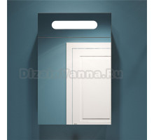 Зеркало-шкаф DIWO Коломна 50 см, навесное, прямоугольное, с подсветкой, белое