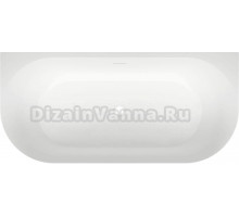 Акриловая ванна Wellsee Belle Spa 3.0 170x80 см, пристенная, белая, на ножках, со сливом-переливом, с донным клапаном, фурнитура черная