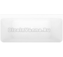 Акриловая ванна Wellsee Bromance 170x80 см, пристенная, белая, на ножках, со сливом-переливом, с донным клапаном, фурнитура черная