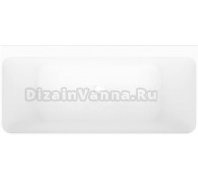 Акриловая ванна Wellsee Bromance 170x80 см, пристенная, белая, на ножках, со сливом-переливом, с донным клапаном, фурнитура золото