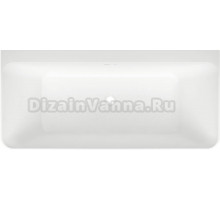 Акриловая ванна Wellsee Bromance 170x80 см, пристенная, матовая черная, глянцевая белая, на ножках, со сливом-переливом, с донным клапаном