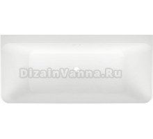 Акриловая ванна Wellsee Bromance 170x80 см, пристенная, матовая черная, глянцевая белая, на ножках, со сливом-переливом, с донным клапаном, фурнитура белая