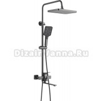 Душевая стойка Shevanik S6136T оружейная сталь