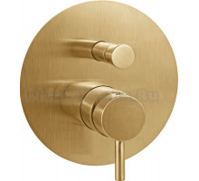 Встраиваемый смеситель для душа и ванны Paffoni Light LIG015HGSP С ВНУТРЕННЕЙ ЧАСТЬЮ, брашированное медовое золото