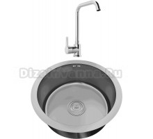 Комплект Мойка PREMIAL Romance 468865 сатин + Смеситель MEGA Ege MG-PL10 хром