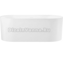 Акриловая ванна Wellsee Chalice Perfection 165x75 см, отдельностоящая, белая, овальная, на ножках, со сливом-переливом, с донным клапаном, фурнитура белая