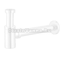 Сифон без выпуска для умывальника Azario G 1 1/4 AZ-108-WHI цилиндр, белый, блистер
