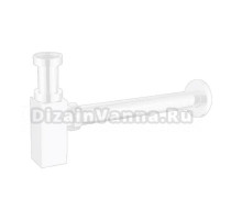 Сифон без выпуска для умывальника Azario G 1 1/4 AZ-109-WHI квадрат, белый, блистер