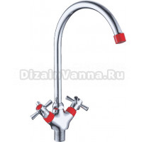 Смеситель для кухни Cron CN142 CN46142-6 красный