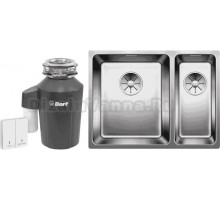 Комплект Мойка Blanco Andano 340/180-U L + Измельчитель Bort Alligator Green