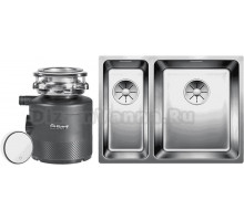 Комплект Мойка Blanco Andano 340/180-U R + Измельчитель Bort Alligator X