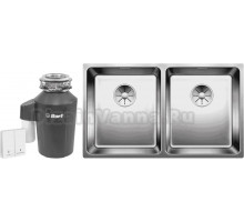 Комплект Мойка Blanco Andano 340/340-U + Измельчитель Bort Alligator Green