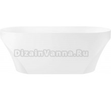 Акриловая ванна Wellsee Croquis 165x75 см, отдельностоящая, белая, овальная, на ножках, со сливом-переливом, с донным клапаном