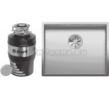 Комплект Мойка Blanco Claron 500-U матовая + Измельчитель Bort Alligator Mega