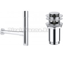 Комплект Wellsee Drainage System 182114001 с донным клапаном с переливом, хром