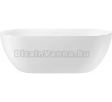 Акриловая ванна Wellsee Chic Riviera 180x85 см, отдельностоящая, белая, овальная, на ножках, со сливом-переливом, с донным клапаном